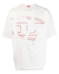 Diesel Logo Print Layered Effect T Shirt