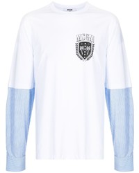 MSGM Logo Print Layered T Shirt