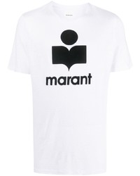 MARANT Logo Print Linen T Shirt