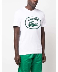 Lacoste Logo Print Organic Cotton T Shirt