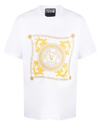 VERSACE JEANS COUTURE Logo Print Organic Cotton T Shirt
