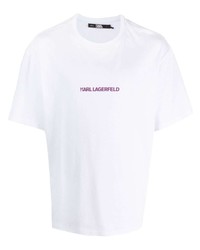 Karl Lagerfeld Logo Print Organic Cotton T Shirt