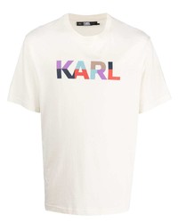 Karl Lagerfeld Logo Print Organic Cotton T Shirt