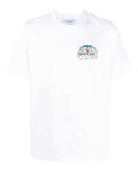 Casablanca Logo Print Organic Cotton T Shirt