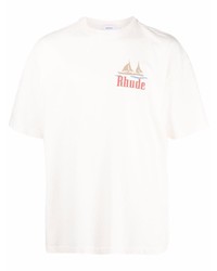 Rhude Logo Print Oversized T Shirt