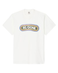 RE/DONE Logo Print Rainbow T Shirt