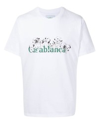 Casablanca Logo Print Short Sleeve T Shirt