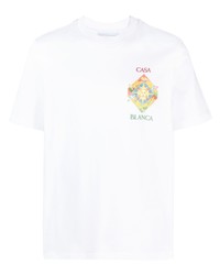 Casablanca Logo Print Short Sleeve T Shirt