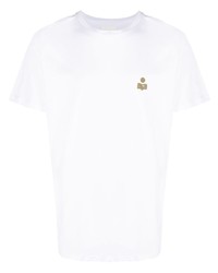 Isabel Marant Logo Print Short Sleeved Organic Cotton T Shirt