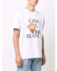 Casablanca Logo Print Short Sleeved T Shirt