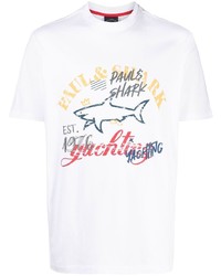 Paul & Shark Logo Print Short Sleeved T Shirt