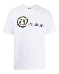 A Bathing Ape Logo Print Short Sleeved T Shirt