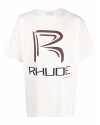 Rhude Logo Print Short Sleeved T Shirt