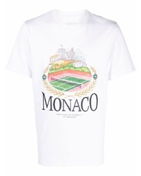 Casablanca Logo Print Short Sleeved T Shirt