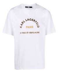 Karl Lagerfeld Logo Print Short Sleeved T Shirt