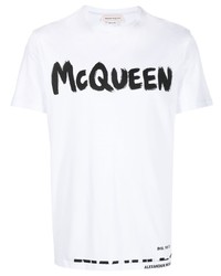Alexander McQueen Logo Print Short Sleeved T Shirt