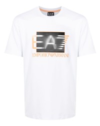 Ea7 Emporio Armani Logo Print Short Sleeved T Shirt