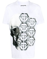Philipp Plein Logo Print Skull T Shirt