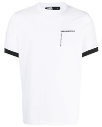 Karl Lagerfeld Logo Print Stretch Cotton T Shirt