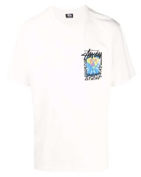 Stussy Logo Print T Shirt