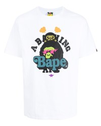 A Bathing Ape Logo Print T Shirt