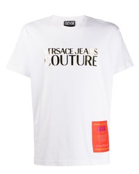 VERSACE JEANS COUTURE Logo Printed Crew Neck T Shirt