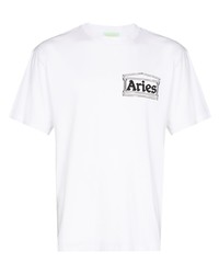 Aries Logo Printed T Shirt