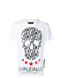 Philipp Plein Logo Skull Print T Shirt