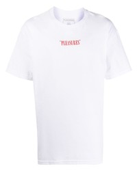 Pleasures Logo Slogan Print T Shirt