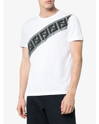 Fendi Logo Strap Printed T Shirt