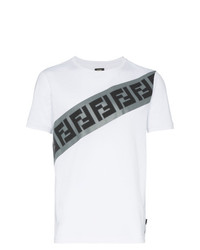 Fendi Logo Strap Printed T Shirt