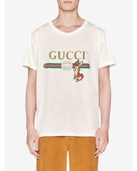Gucci Logo T Shirt With Rabbit