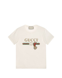 Gucci Logo T Shirt With Rabbit