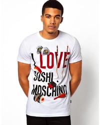 Love Moschino T Shirt With Sushi Print