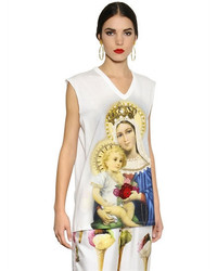 Dolce & Gabbana Madonna Cotton Jersey Sleeveless Top