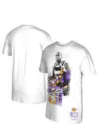 Mitchell & Ness Magic Johnson White Los Angeles Lakers Player Burst T Shirt
