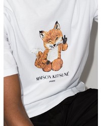 MAISON KITSUNÉ Maison Kits All Right Fx Prnt Ss Tee Wht