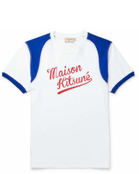 MAISON KITSUNÉ Maison Kitsun Ivy League Printed Cotton Jersey T Shirt