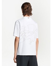 Zegna Map Print Cotton T Shirt