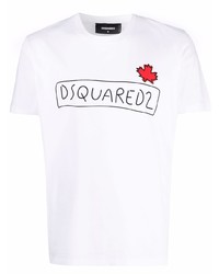 DSQUARED2 Maple Leaf Logo Doodle Print T Shirt