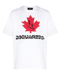 DSQUARED2 Maple Leaf Print T Shirt