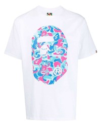 A Bathing Ape Marble Camouflage Ape Head T Shirt