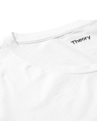 Theory Marcelo Printed Stretch Pima Cotton Jersey T Shirt