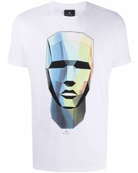 PS Paul Smith Mask Print Cotton T Shirt