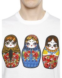 DSQUARED2 Matrioska Dolls Printed Cotton T Shirt