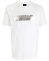 Emporio Armani Metallic Logo Print T Shirt