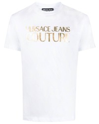 VERSACE JEANS COUTURE Metallic Logo Print T Shirt