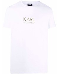 Karl Lagerfeld Metallic Logo T Shirt