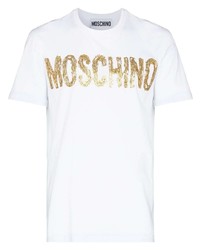 Moschino Metallic Painted Effect Logo T Shirt