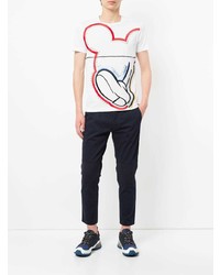 Iceberg Mickey Embroidered Embellished T Shirt